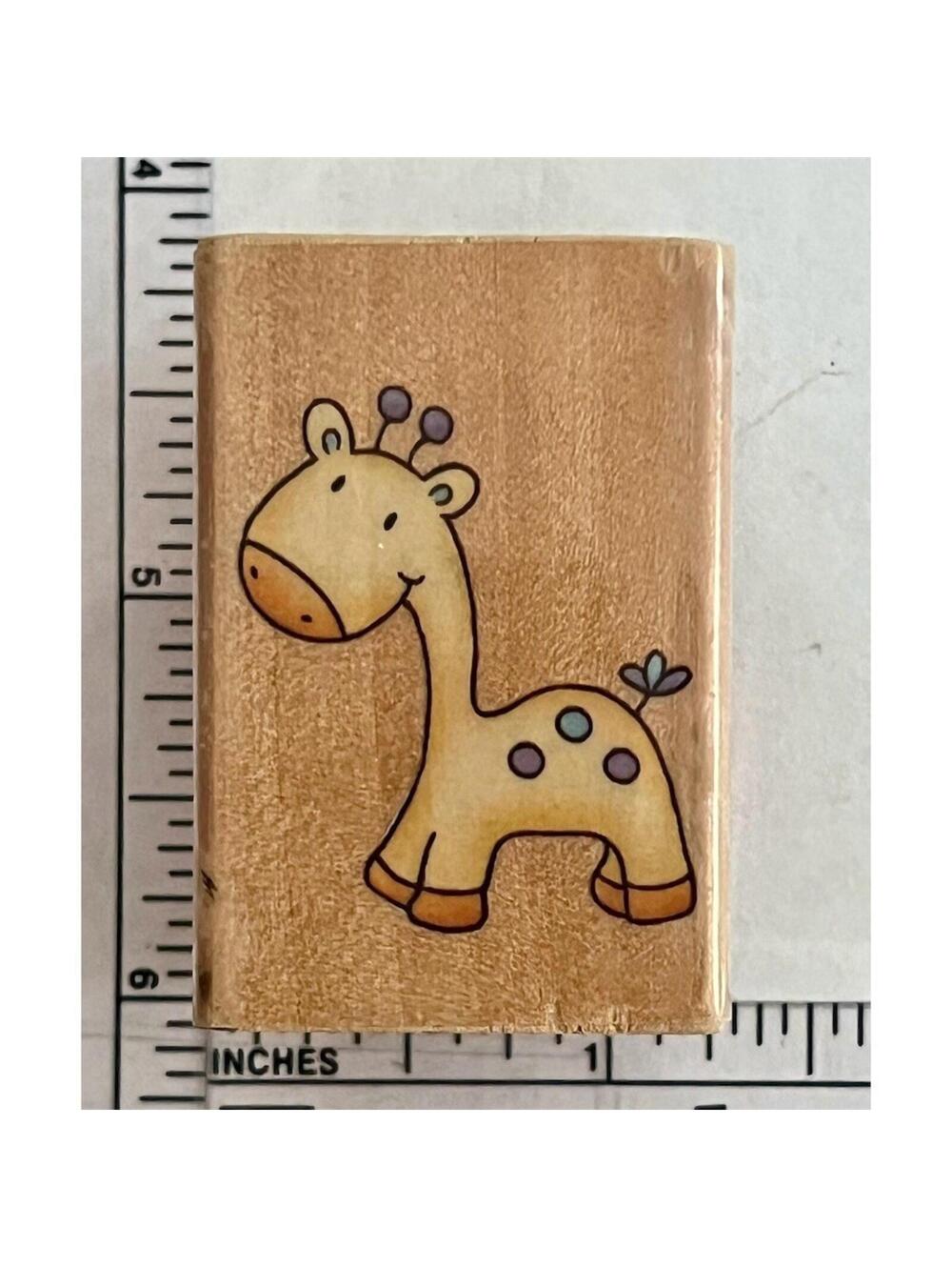 Rubber Stampede Cute Baby Giraffe Wood Mounted Rubber Stamp Safari Animal Craft